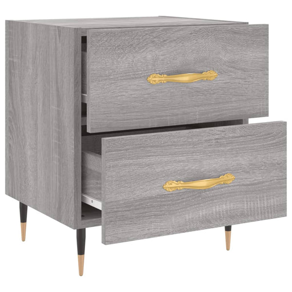 Grauer Nachttisch Boiangiu 40x35x47,5cm (Holz)