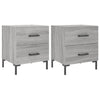 Graue Nachttische Jarret 40x35x47,5cm (2 Stk. Sonoma-Holz)