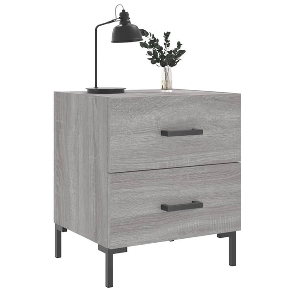 Graue Nachttische Jarret 40x35x47,5cm (2 Stk. Sonoma-Holz)