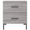 Graue Nachttische Jarret 40x35x47,5cm (2 Stk. Sonoma-Holz)