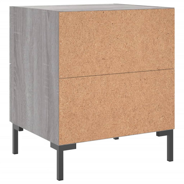 Graue Nachttische Jarret 40x35x47,5cm (2 Stk. Sonoma-Holz)