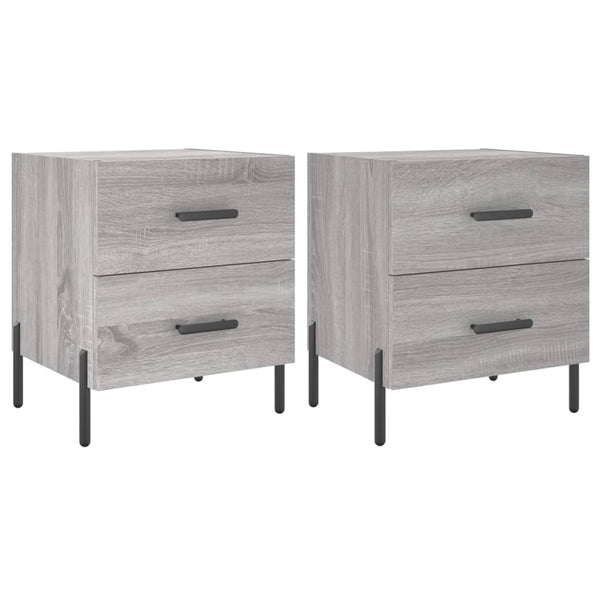 Nachttische Rarau 40x35x47,5cm Grau (2 Stück Holz)