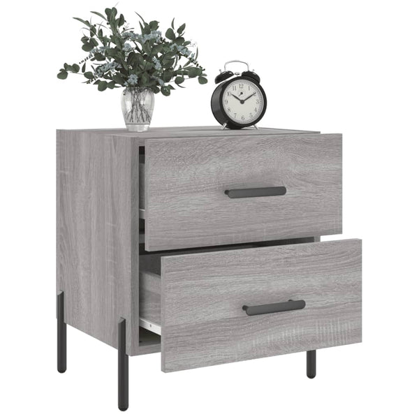 Nachttische Rarau 40x35x47,5cm Grau (2 Stück Holz)