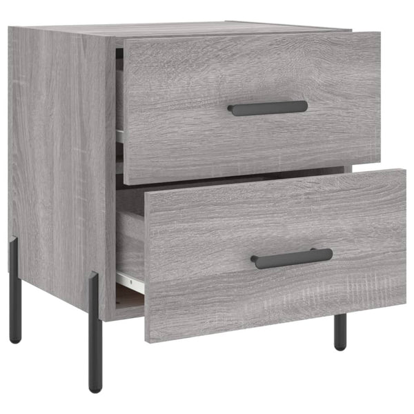 Nachttische Rarau 40x35x47,5cm Grau (2 Stück Holz)