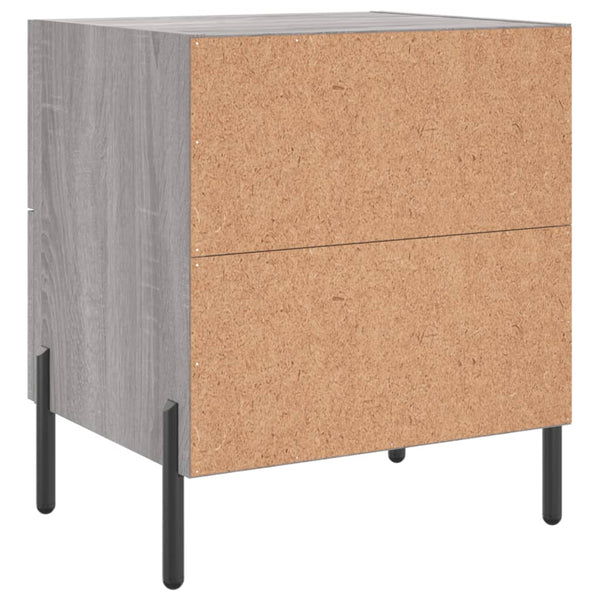 Nachttische Rarau 40x35x47,5cm Grau (2 Stück Holz)