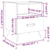 Schwarze Nachttische Muftah 40x35x47,5cm (2er-Set Holz)