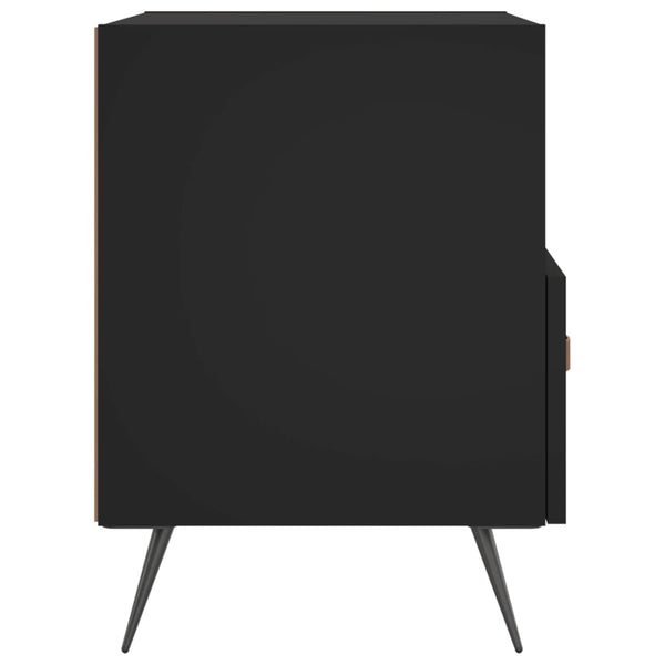 Schwarze Nachttische Muftah 40x35x47,5cm (2er-Set Holz)