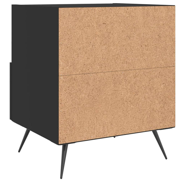 Schwarze Nachttische Muftah 40x35x47,5cm (2er-Set Holz)