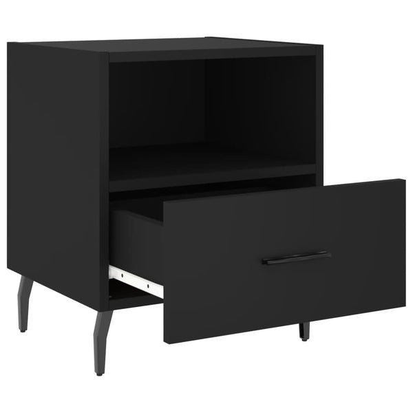 Schwarze Nachttische Lotita 40x35x47,5cm (2 Stück Holz)