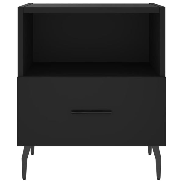 Schwarze Nachttische Lotita 40x35x47,5cm (2 Stück Holz)
