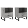 Nachtschrank Grau Toy 40x35x47,5cm (2 Stück Holz)