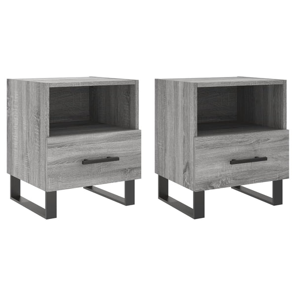 Nachtschrank Grau Toy 40x35x47,5cm (2 Stück Holz)