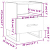 Nachtschrank Grau Toy 40x35x47,5cm (2 Stück Holz)