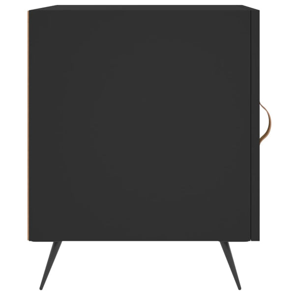 Schwarze Nachttische Medgidia 40x40x50cm (2 Stück aus Holz)