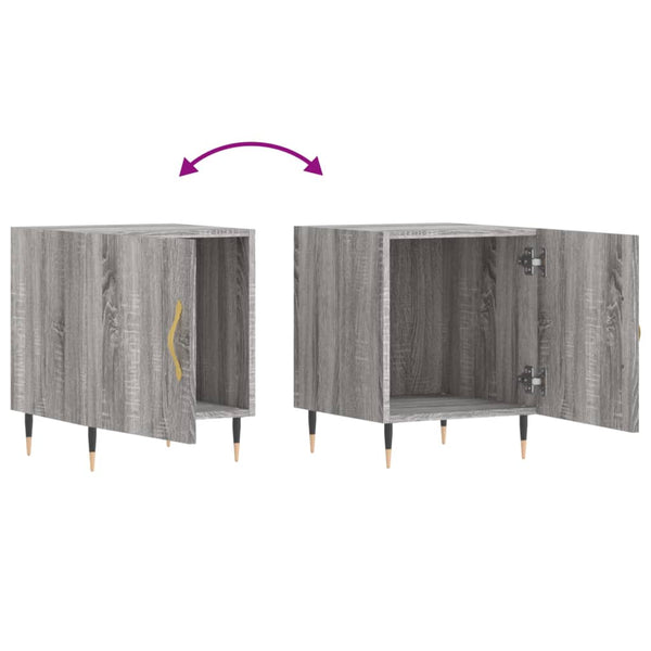 Grauer Nachttisch Signa 40x40x50cm (Holz)