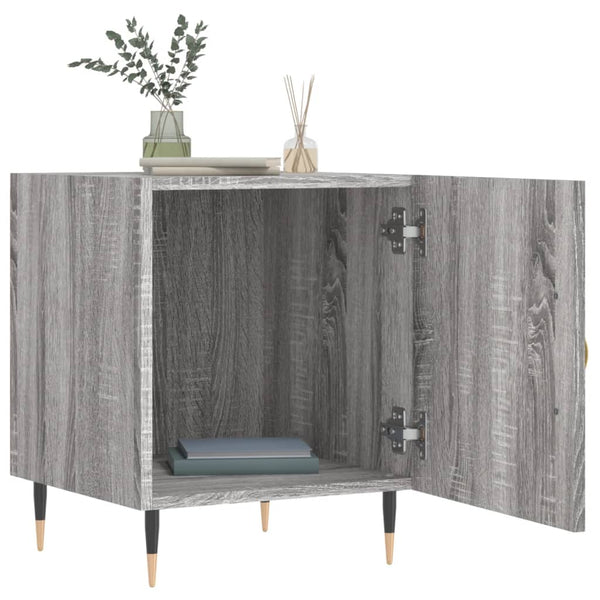 Grauer Nachttisch Signa 40x40x50cm (Holz)