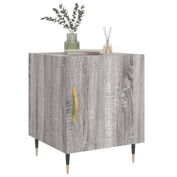 Grauer Nachttisch Signa 40x40x50cm (Holz)