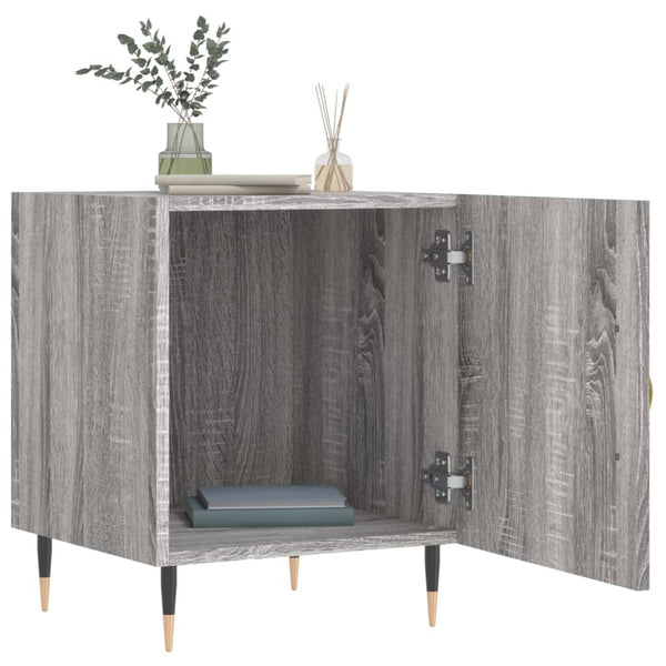 Graue Nachttische Signa 40x40x50cm (2 St. Sonoma-Holz)