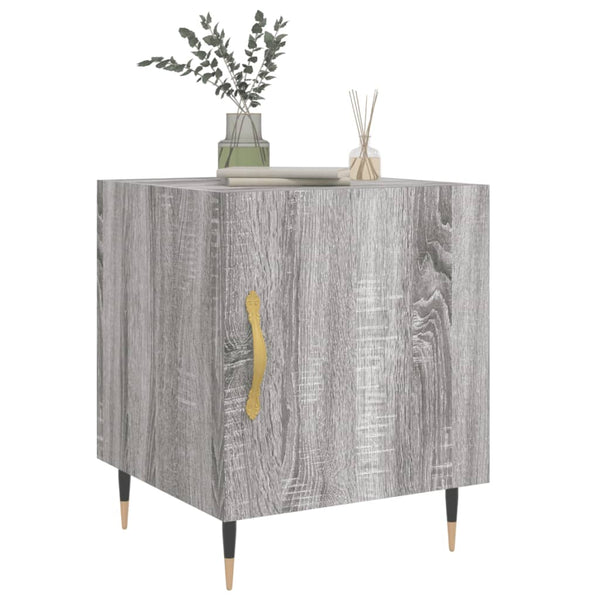 Graue Nachttische Signa 40x40x50cm (2 St. Sonoma-Holz)