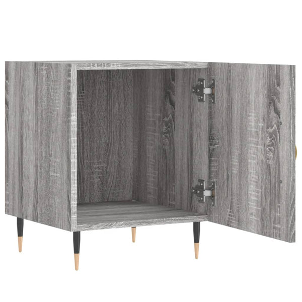 Graue Nachttische Signa 40x40x50cm (2 St. Sonoma-Holz)