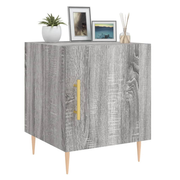 Grauer Nachttisch Penar 40x40x50cm (Holz)