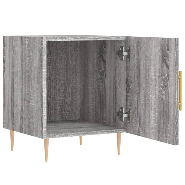 Grauer Nachttisch Penar 40x40x50cm (Holz)