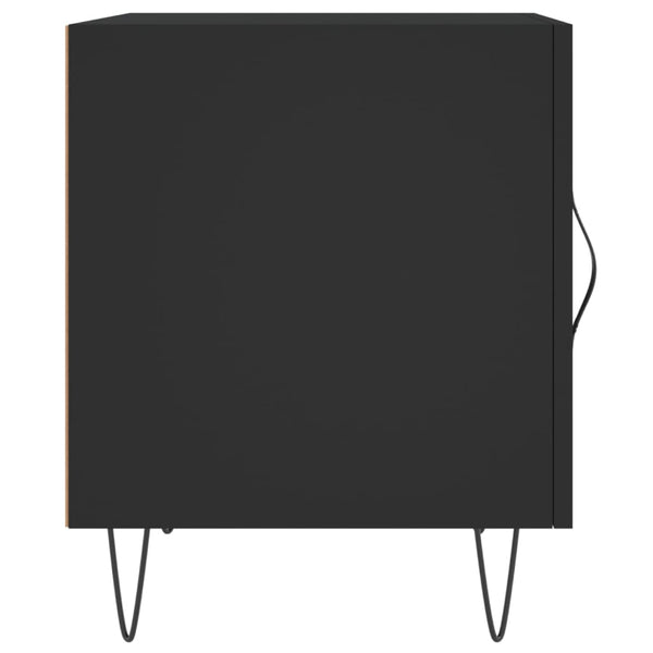 Schwarze Nachttische Panfir 40x40x50cm (2 Stück, Holz)