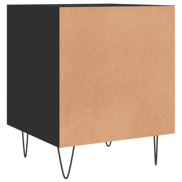 Schwarze Nachttische Panfir 40x40x50cm (2 Stück, Holz)