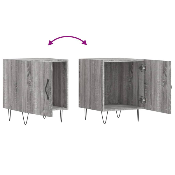 Grauer Nachttisch Panfir 40x40x50cm (Holz)
