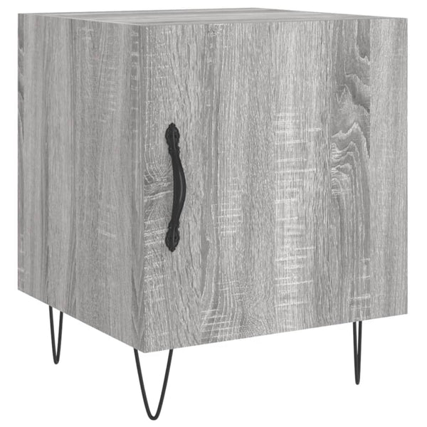 Harmaa yöpöydät Panfir 40x40x50cm (2 kpl sonoma puinen)