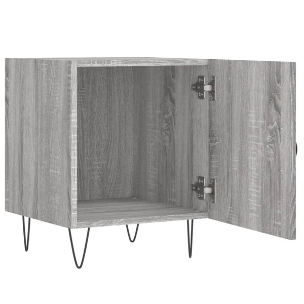 Harmaa yöpöydät Panfir 40x40x50cm (2 kpl sonoma puinen)