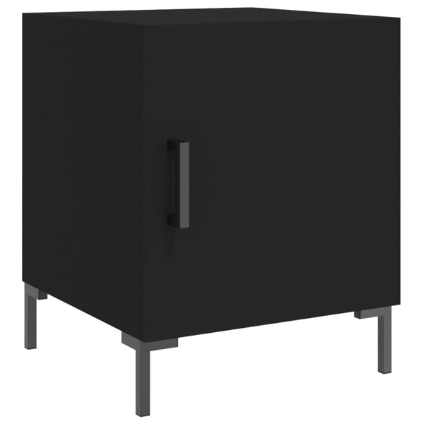 Schwarze Nachttische Vilhelmine 40x40x50cm (2 Stk. Holz)