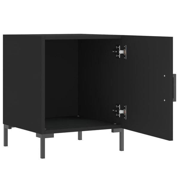 Schwarze Nachttische Vilhelmine 40x40x50cm (2 Stk. Holz)