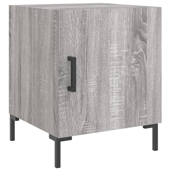 Graue Nachttische Vilhelmine 40x40x50cm (2er-Set, Sonoma, Holz)