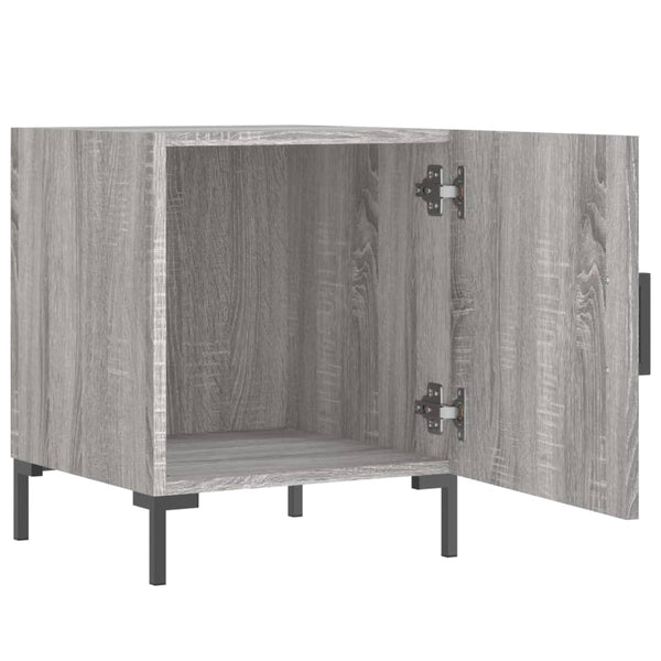 Graue Nachttische Vilhelmine 40x40x50cm (2er-Set, Sonoma, Holz)