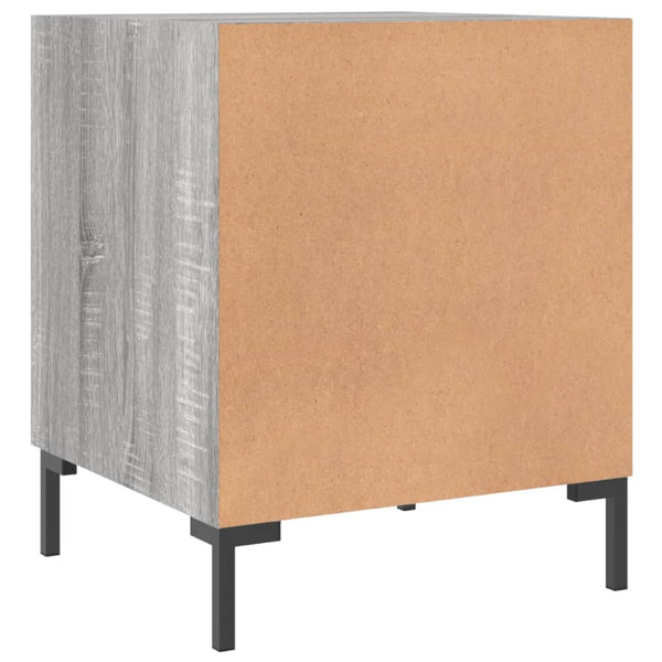 Graue Nachttische Vilhelmine 40x40x50cm (2er-Set, Sonoma, Holz)