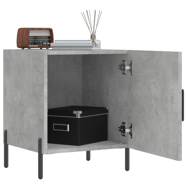Nachttisch Beton Anthrazit Meir 40x40x50cm (Holz)
