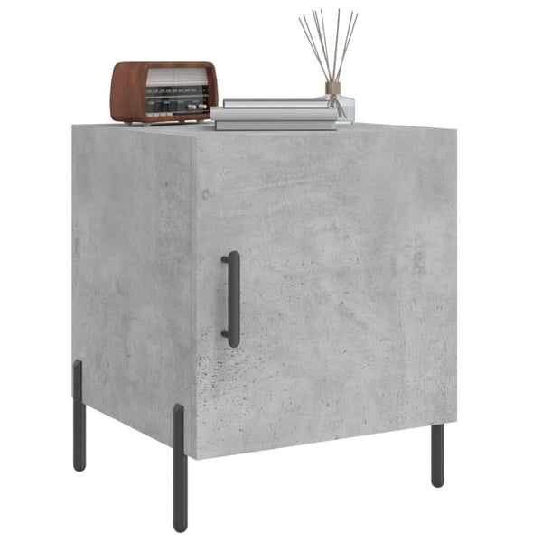 Nachttisch Beton Anthrazit Meir 40x40x50cm (Holz)