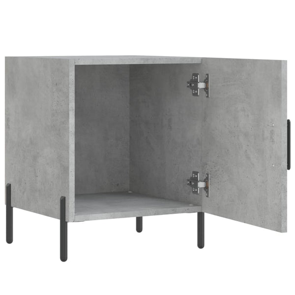 Nachttisch Beton Anthrazit Meir 40x40x50cm (Holz)