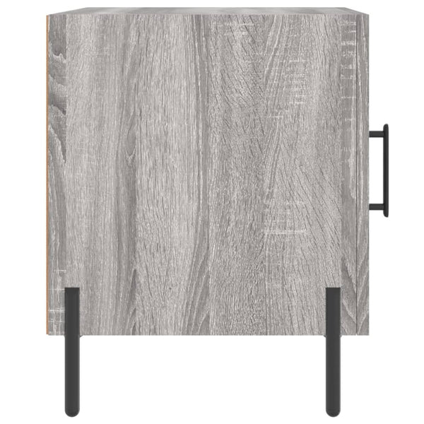 Graue Nachttische Meir 40x40x50cm (2 Stück Sonoma Holz)