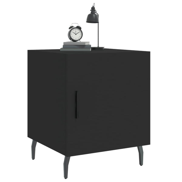 Nachttisch Masenca 40x40x50cm (Holz), schwarz