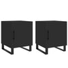 Schwarze Nachttische Burhan 40x40x50cm (2er Set Holz)