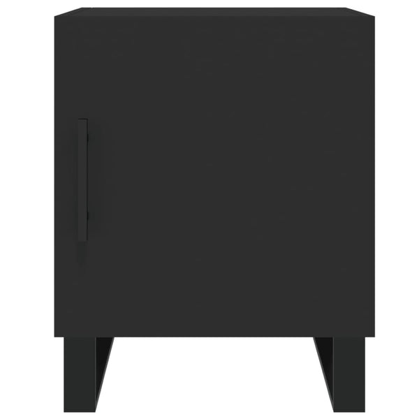 Schwarze Nachttische Burhan 40x40x50cm (2er Set Holz)