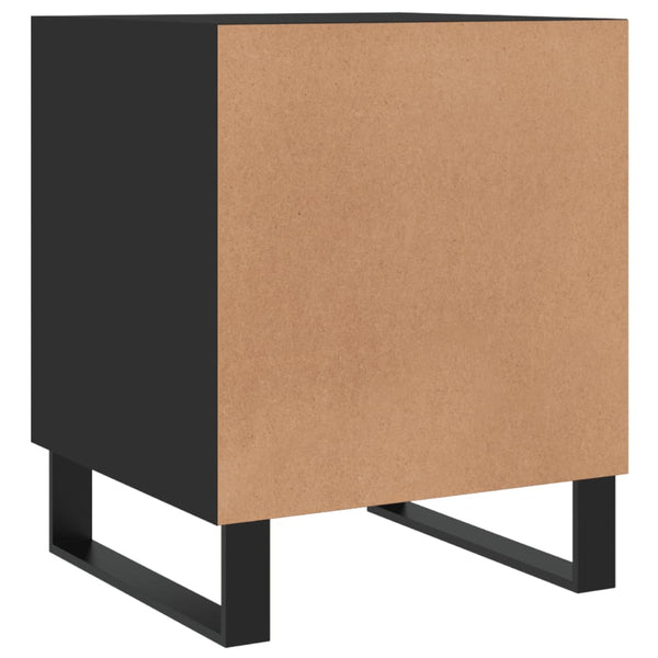 Schwarze Nachttische Burhan 40x40x50cm (2er Set Holz)
