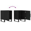 Schwarze Nachttische Burhan 40x40x50cm (2er Set Holz)