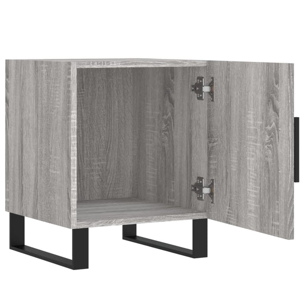 Nachttische Burhan Grau 40x40x50 cm (2er-Set, Sonoma, Holz)
