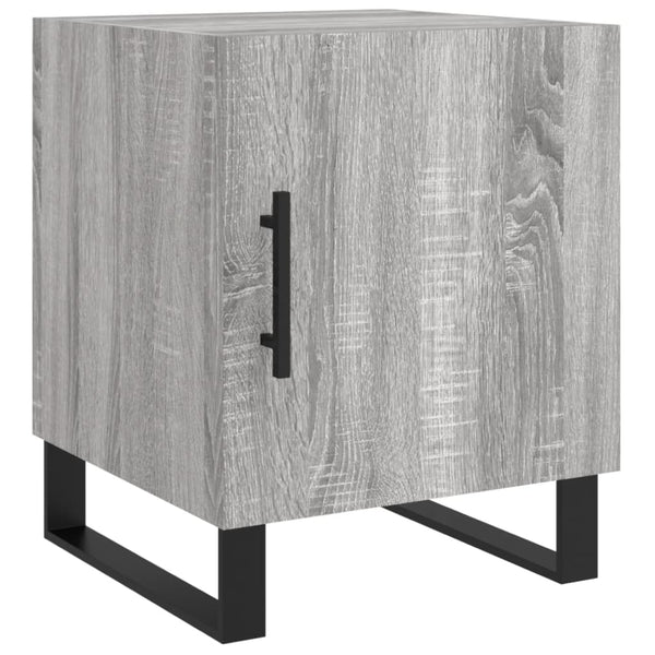 Nachttische Burhan Grau 40x40x50 cm (2er-Set, Sonoma, Holz)