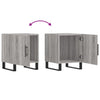 Nachttische Burhan Grau 40x40x50 cm (2er-Set, Sonoma, Holz)