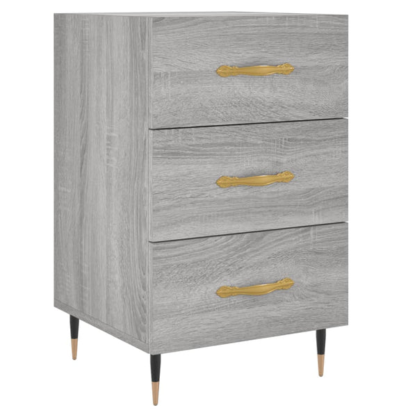 Grauer Nachttisch Collie 40x40x66cm (Holz)