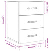 Grauer Nachttisch Collie 40x40x66cm (Holz)